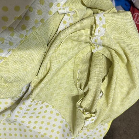 Vintage Maxi Dress 70s Yellow Polka Dot Homemade Prom Dagger Collar Mod Sz S - Picture 10 of 11